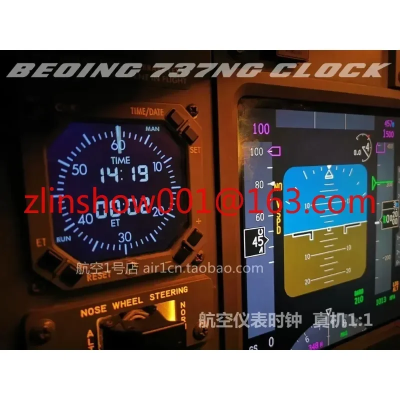 737 CLOCK Boeing BOEING simulator aviation instrument clock alarm clock, aircraft simulation clock