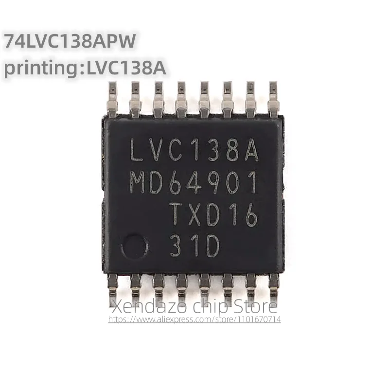 10pcs/lot 74LVC138APW Silk screen printing LVC138A TSSOP-16 package Original genuine 3 to 8 line decoder/demultiplexer chips