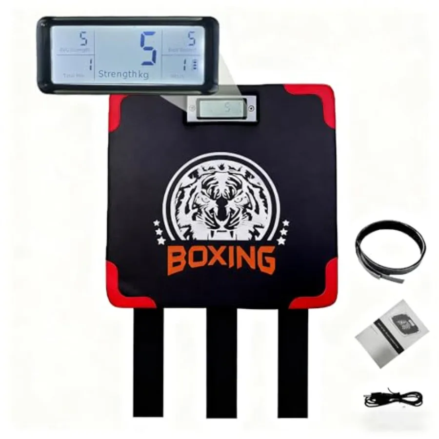 

Boxing Strength Tester with Adjustable Height for Adults and Displays Strength and Speed Wall-Hanging Punch Machine Durable Mat