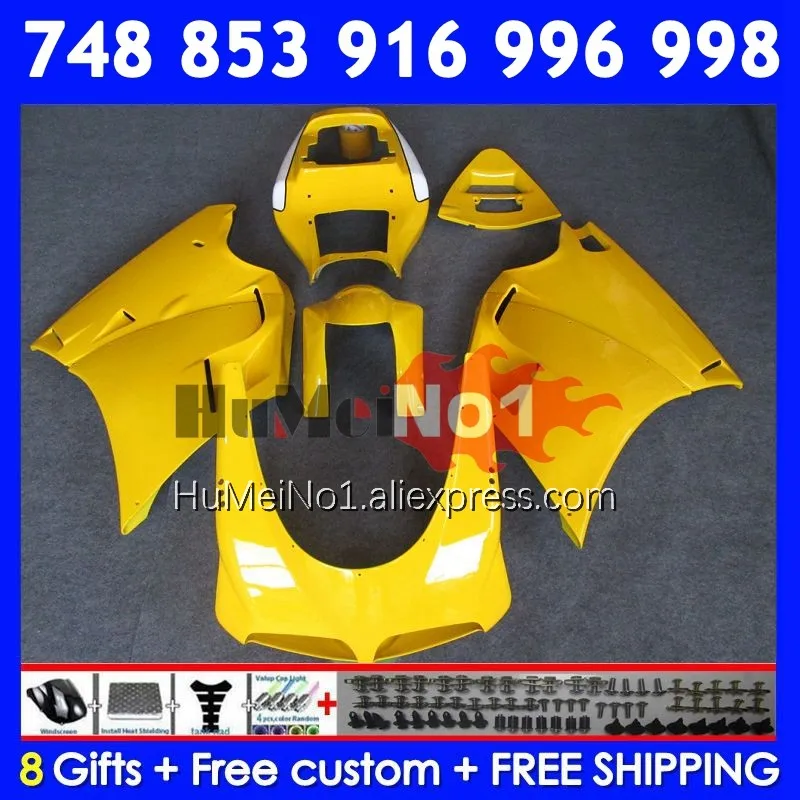 Injection yellow stock Kit For DUCATI 748 853 916 996 998 S R 94 95 96 97 98 326No.65 748S 998R 996R 1999 2000 2001 2002 Fairing