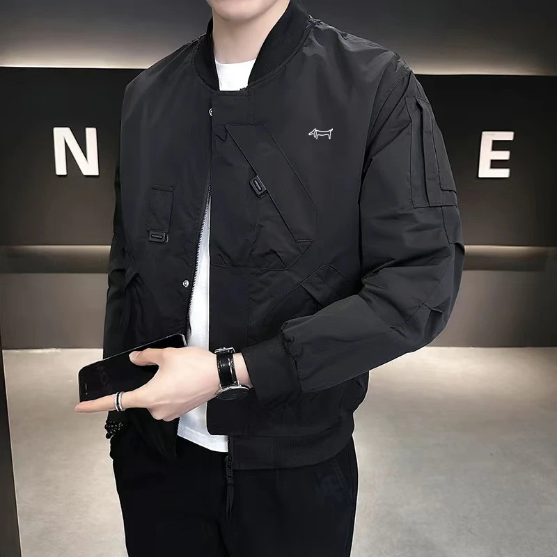 

Golf Men's Coat Stylish Stand Collar Jacket Baggy zipper Top Spring Autumn Man Round Neck Sport Casual Golf Workwear Clothing