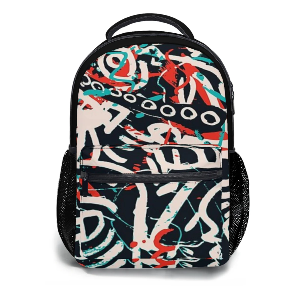 Mochila con patrón de Graffiti de arte callejero para niñas, nueva moda femenina, alta capacidad, impermeable, universidad, 17 pulgadas