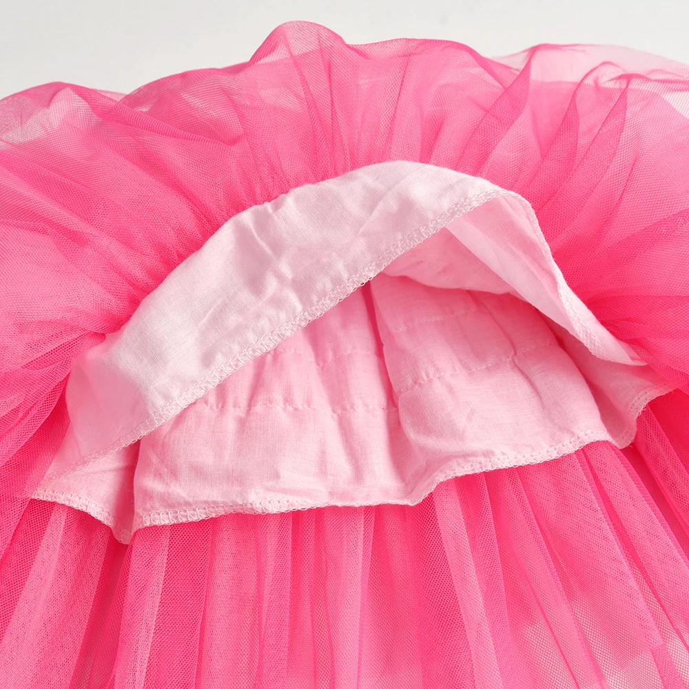 VIKITA Mädchen-Tutu-Rock aus rosa Ombre-Tüll mit Schleifenknoten, für Kinder, Prinzessin, Ballett, Prinzessin, Party, Tanz, lässig, elegant – Detail 9