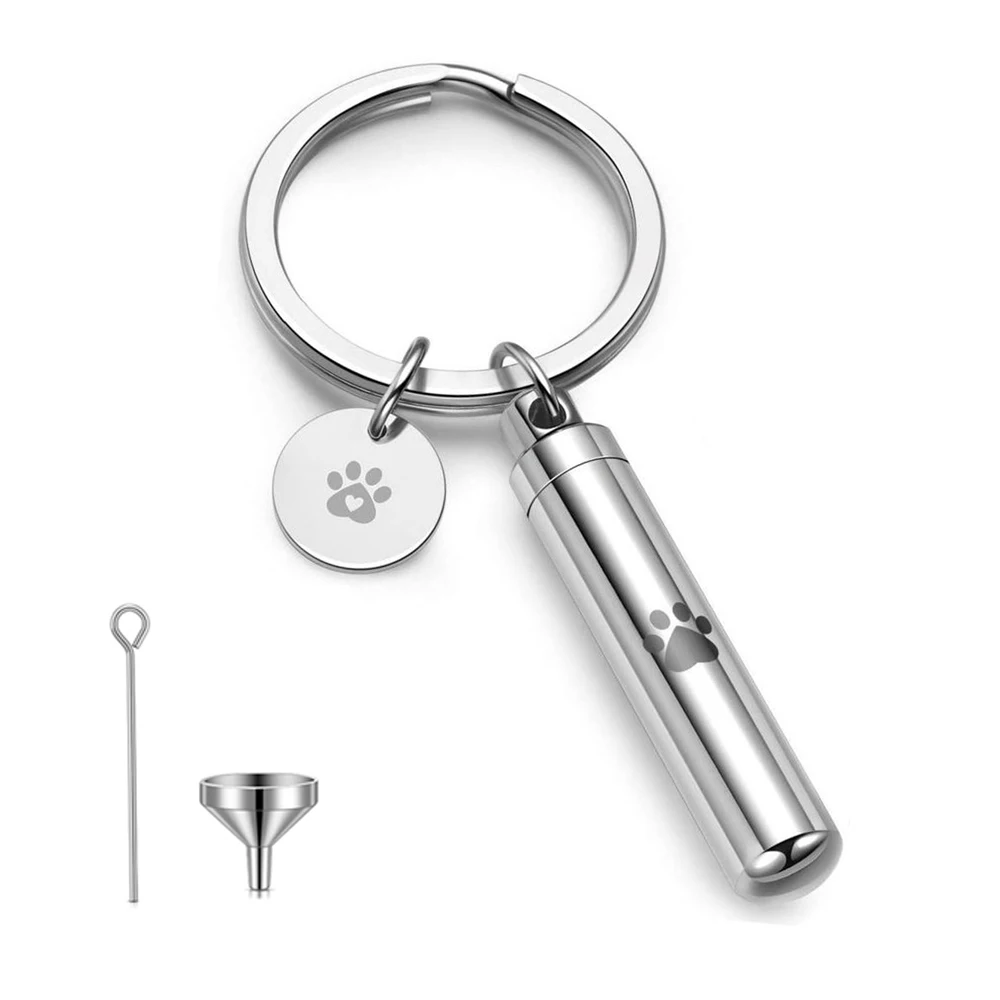 Keychain for Dog Pet Memorial Gifts Keychain Cremation Urn Keychain for Dogs Ashes Keepsake For Dog Gifts