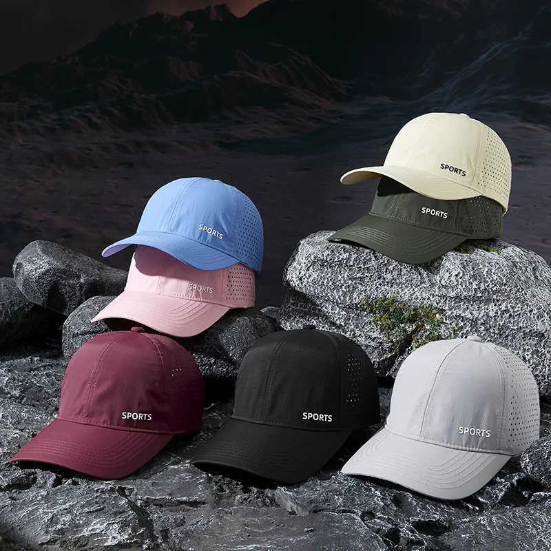 

Spring and Summer New Arrival Oversized Letter Sun Hat for Women Outdoor Cycling Sun Protection Mesh Hat Duckbill Quick-Dry Soft