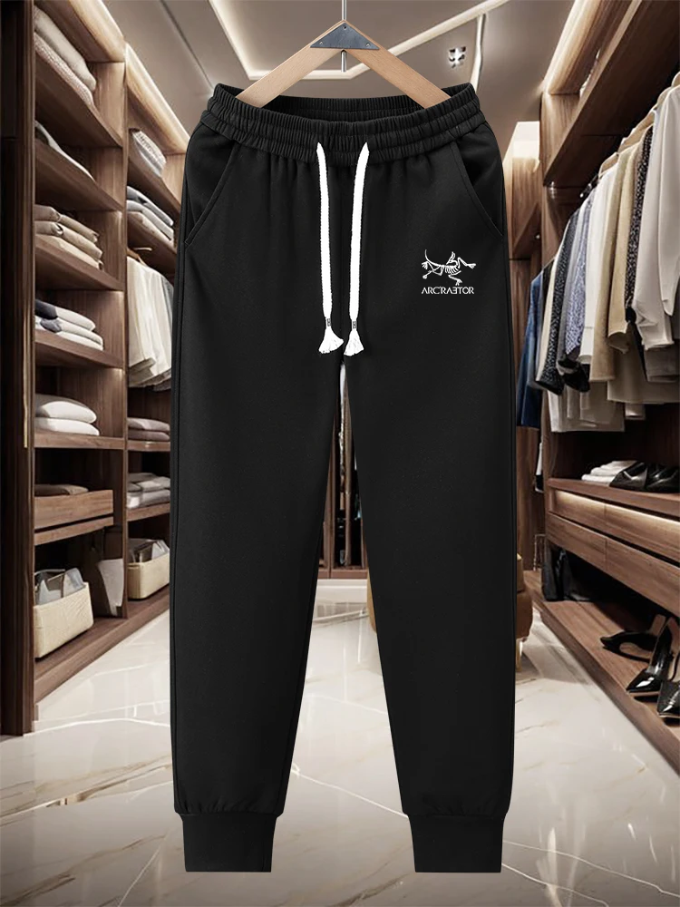 

Thiened повседневные свободные мужские спортивные штаны с вышивкой, осень-зима, новые модные брендовые длинные брюки свободного покроя для пар