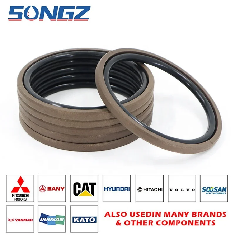 Excavator piston seal SPGO Filled PTFE+NBR material Bi-directional piston sealing ring 120*7.9