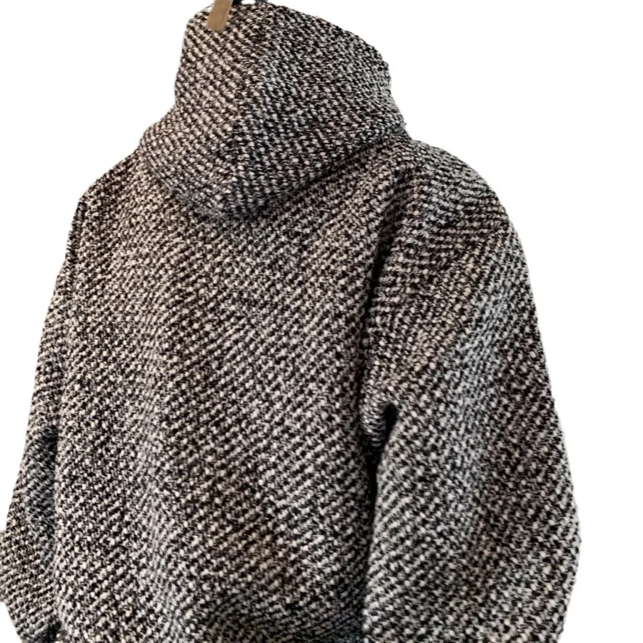 Fashion Brand Hooded Sweatshirt Men's Spring and Autumn Trendy Tweed Loose Pullover Versatile Long-sleeved Top