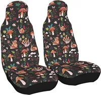 Car Seat Covers Set 2Pcs Mushrooms Snails Butterflies Universal Front Car Seats Vehicle Enterior Protector Suitable Fit Most Car