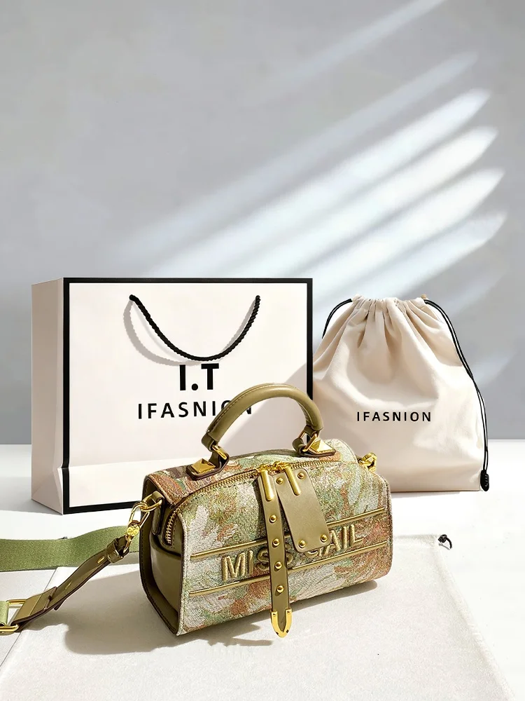 elegant-boston-embroidered-women's-bag-fashionable-vintage-pillow-bag-british-style-detachable-shoulder-strap-leather-handle