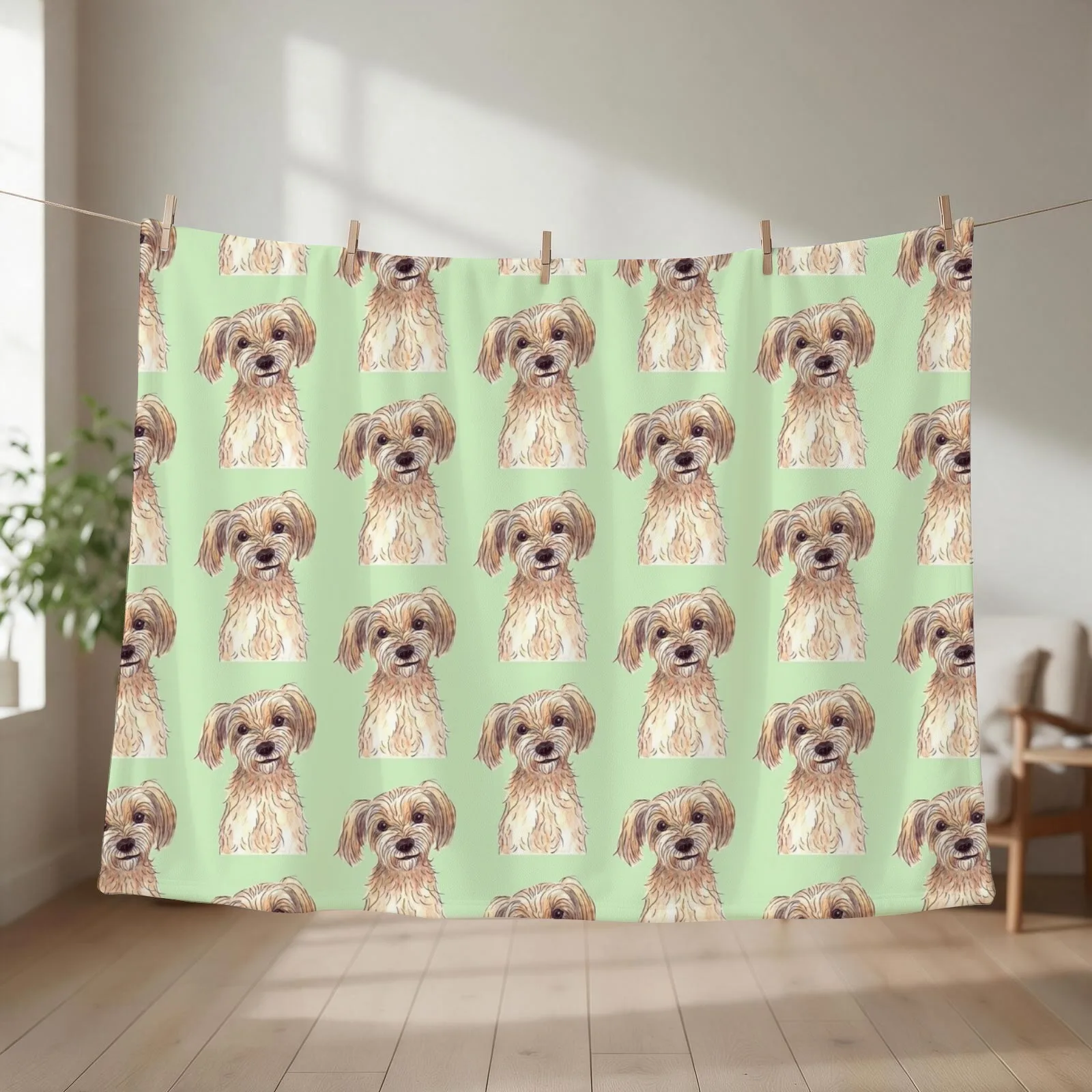 BAILEY doodle Throw Blanket couch cozy soft plush fuzzy picnic outdoor blanket