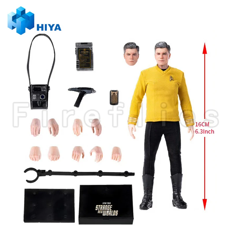 [Pre-ordine] 1/12 HIYA 6 pollici Action Figure Squisita Super Series STAR TREK Strange New Worlds Pike Anime Model Toy