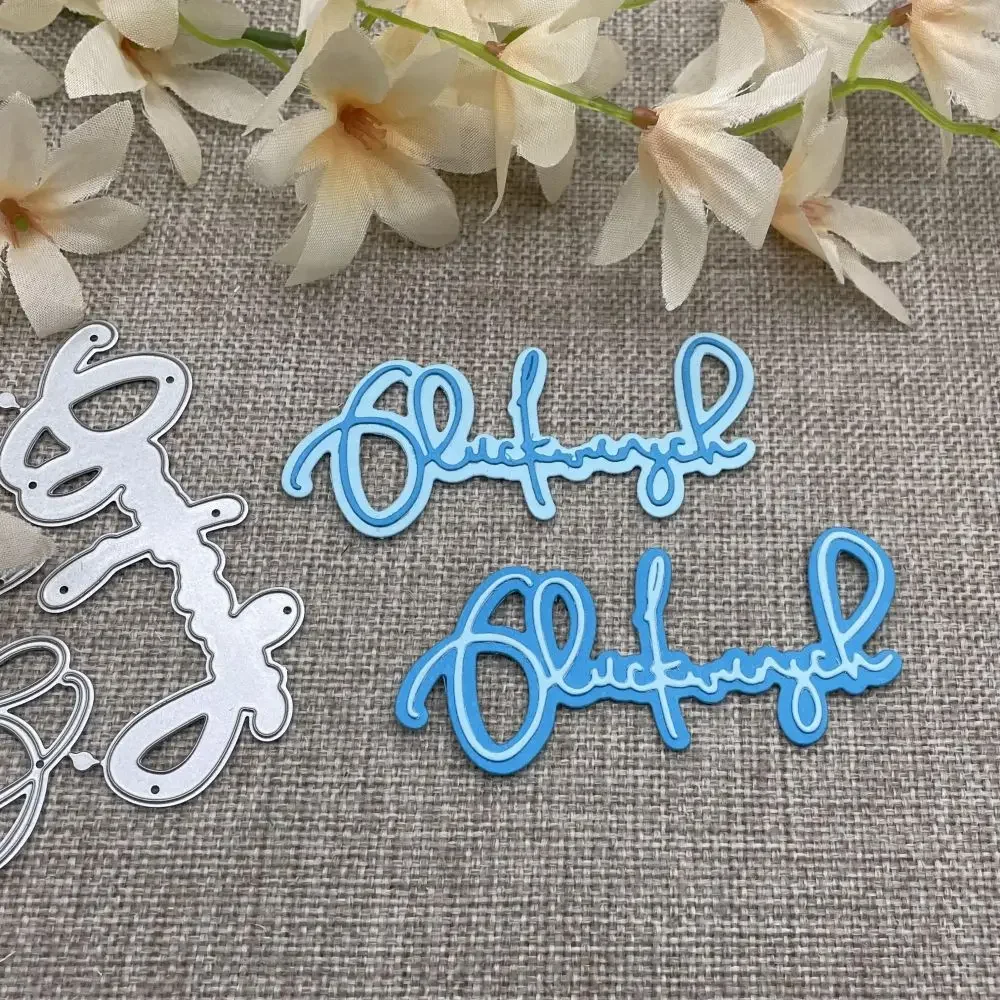 

Gluckwunsch letters Metal Cutting Dies Stencils For DIY Scrapbooking Decorative Handcraft Die Cutting Template Mold
