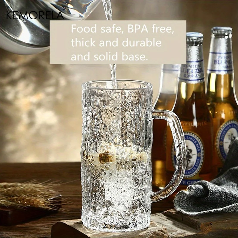 KEMORELA حانة البيرة نظارات 1/2 قطعة سميكة قاعدة باينت أكواب متجمد الجليدية الملمس بار الصف الأواني الزجاجية ل الجعة IPA الحرفية البيرة