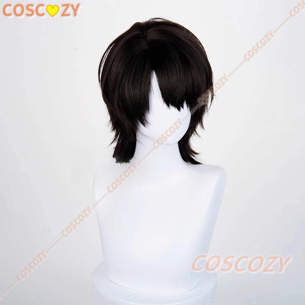 Caleb peluca Love and Deepspace Cosplay corto negro marrón pelo sintético resistente al calor juego Anime Caleb Cosplay pelucas gorra de peluca gratis