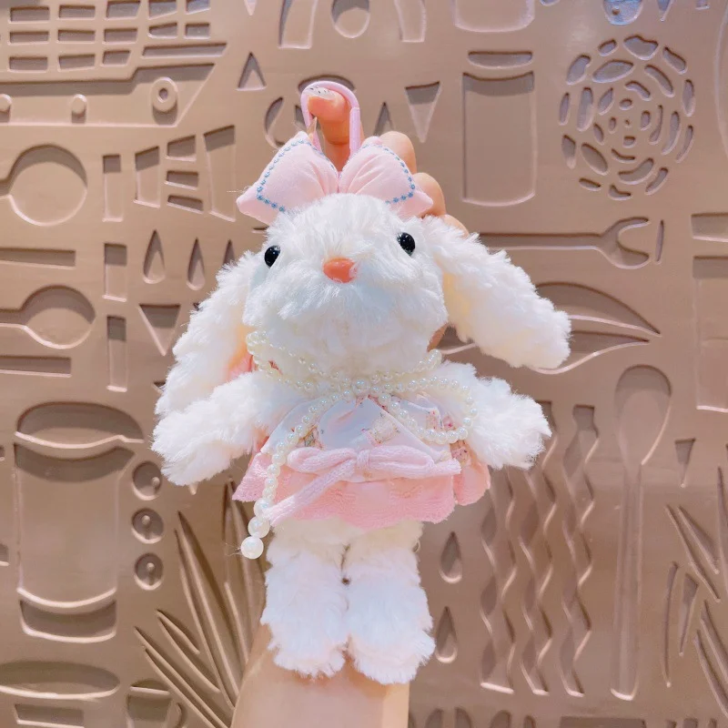 귀여운 토끼 플러시 인형 키체인 플러시 소프트 인형 장식용 인형 장난감 펜던트 선물