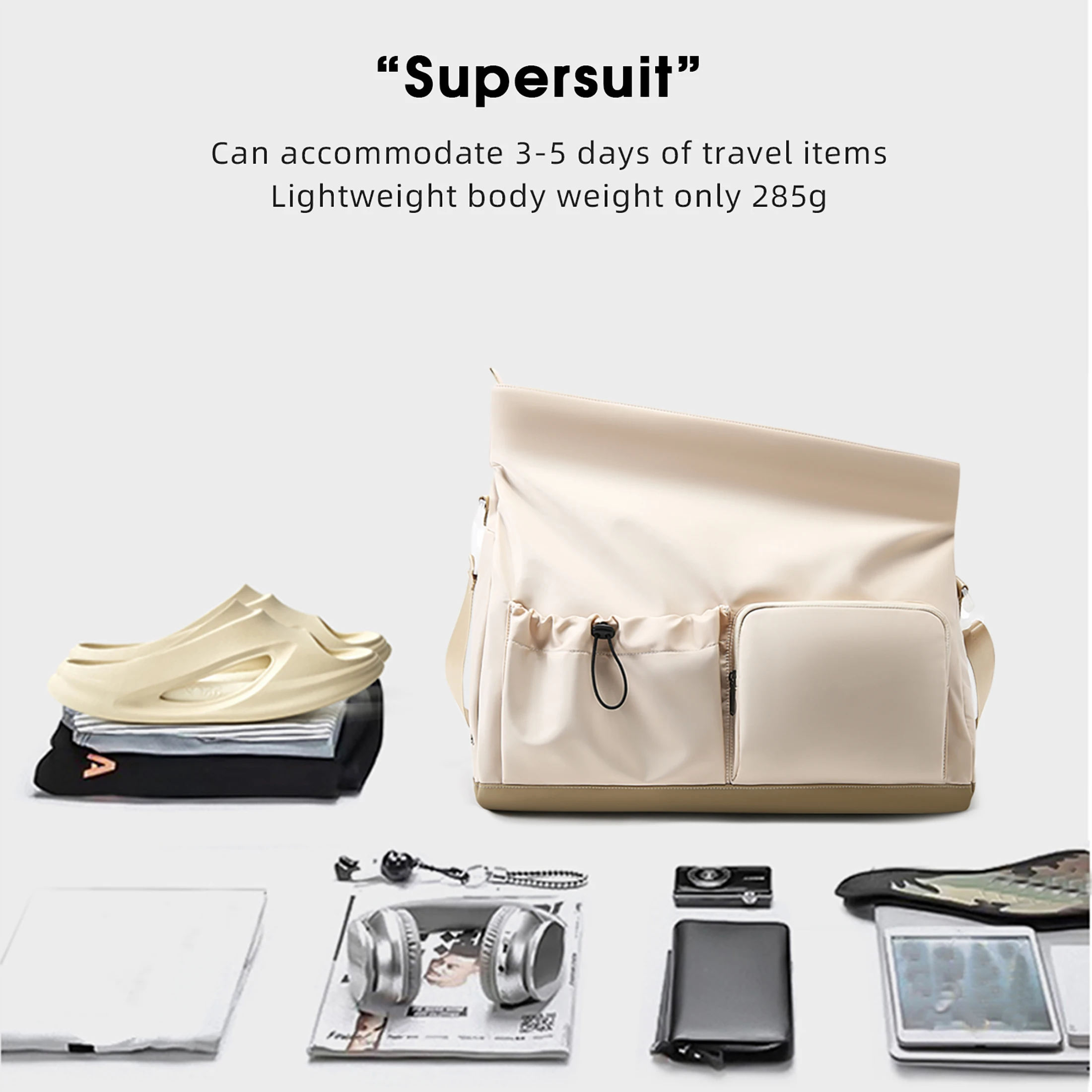 2026 Upgraded Lightweight Travel Duffel Bag Water-Resistant Sports Gym Bag With Wet Dry Pocket Large Capacity Shoulder Tote Bag