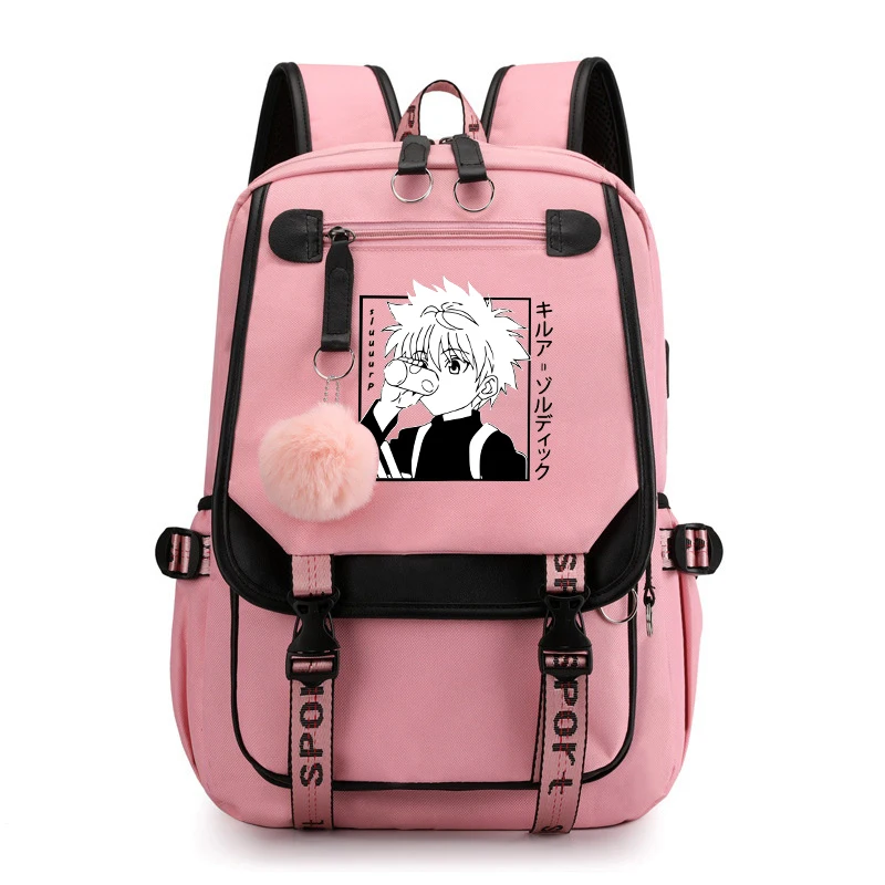 Sac à dos imprimé Killua Zoldyck pour hommes et femmes, sac d'école, sac de voyage pour adolescents, mode garçon et fille, 03