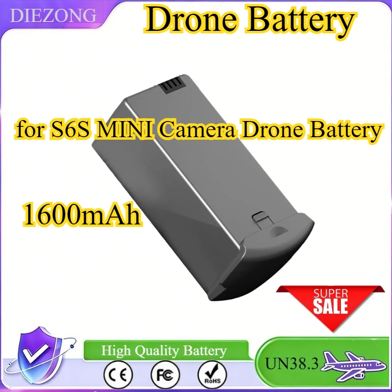 

Аккумулятор для мини-дрона S6S, аксессуары для камеры-дрона S6S MINI, оптовая продажа аккумуляторов S6S, 1600 мАч