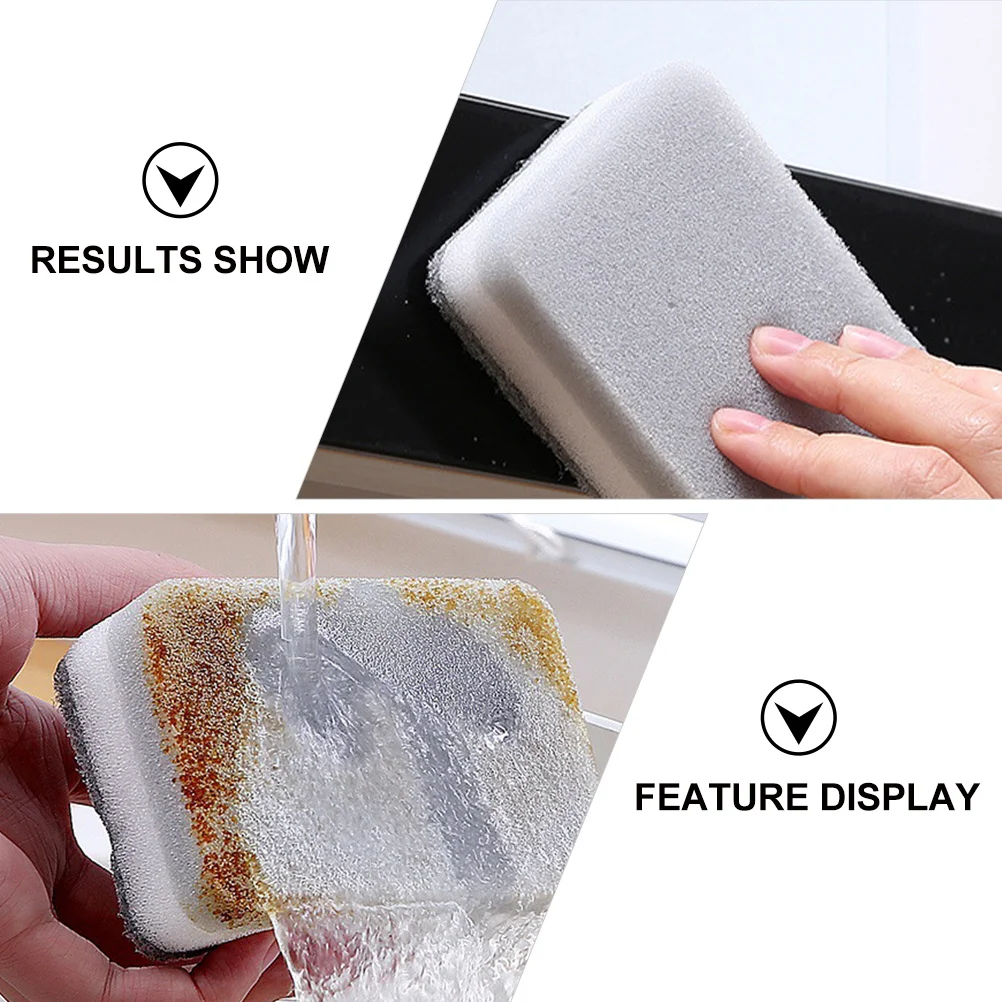 

10 шт., чистящая губка, сильная дезактивирующая чистящая губка для мытья посуды, кухонная раковина, кастрюли, инструмент для протирки