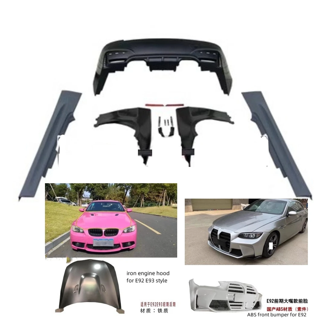 

Body Kit Front Rear Bumper for BMW 3 series E92 E93 335i 330i Modified 1M M3 M4 MT M2C engine hood fender side skirt