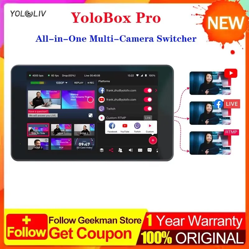 YOLOLIV YoloBox Pro: Novo Switcher/Encoder Portátil All-in-One