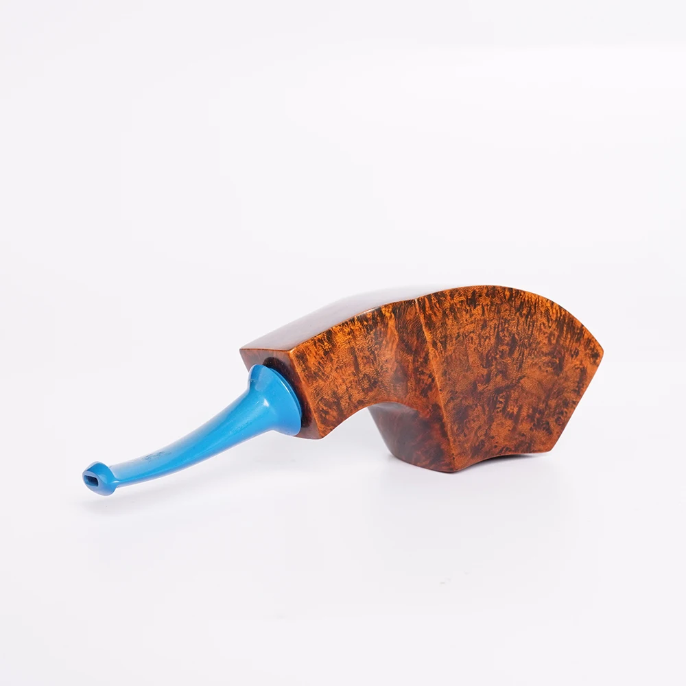 MUXIANG Handmade Heather Wood Tobacco Pipe Vulcanized Rubber Pipe Handle Freestyle Rubik's Cube Pipe Father's Day Christmas Gift