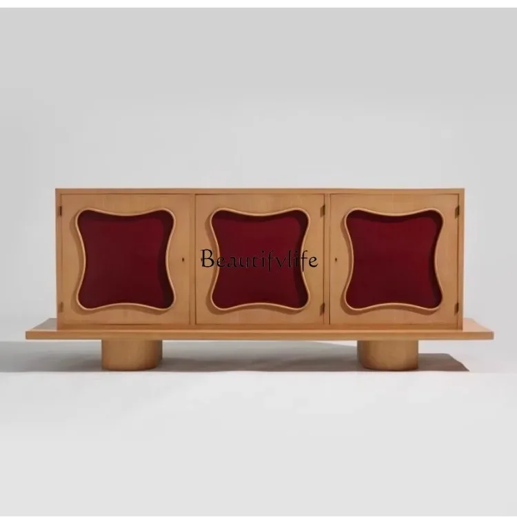 

pg46Small apartment living room TV cabinet, French floor cabinet retro storage cabinet