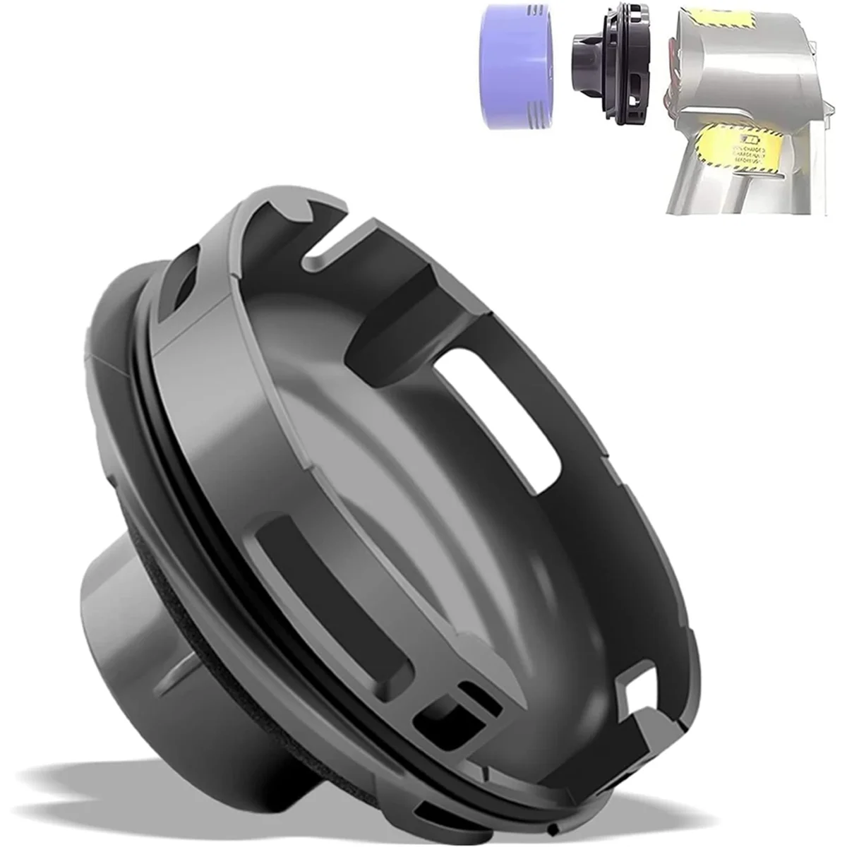 Peças sobressalentes da tampa traseira do motor, Acessório a vácuo para Dyson V7 V8, Reparação durável