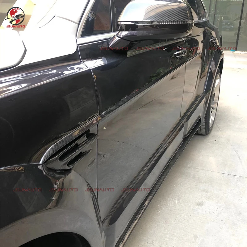 Carbon Fiber Car Body Decoration Part MSY Style Side Strips Trims Kit For Bentley Bentayga Fender B Badge Vent Cover