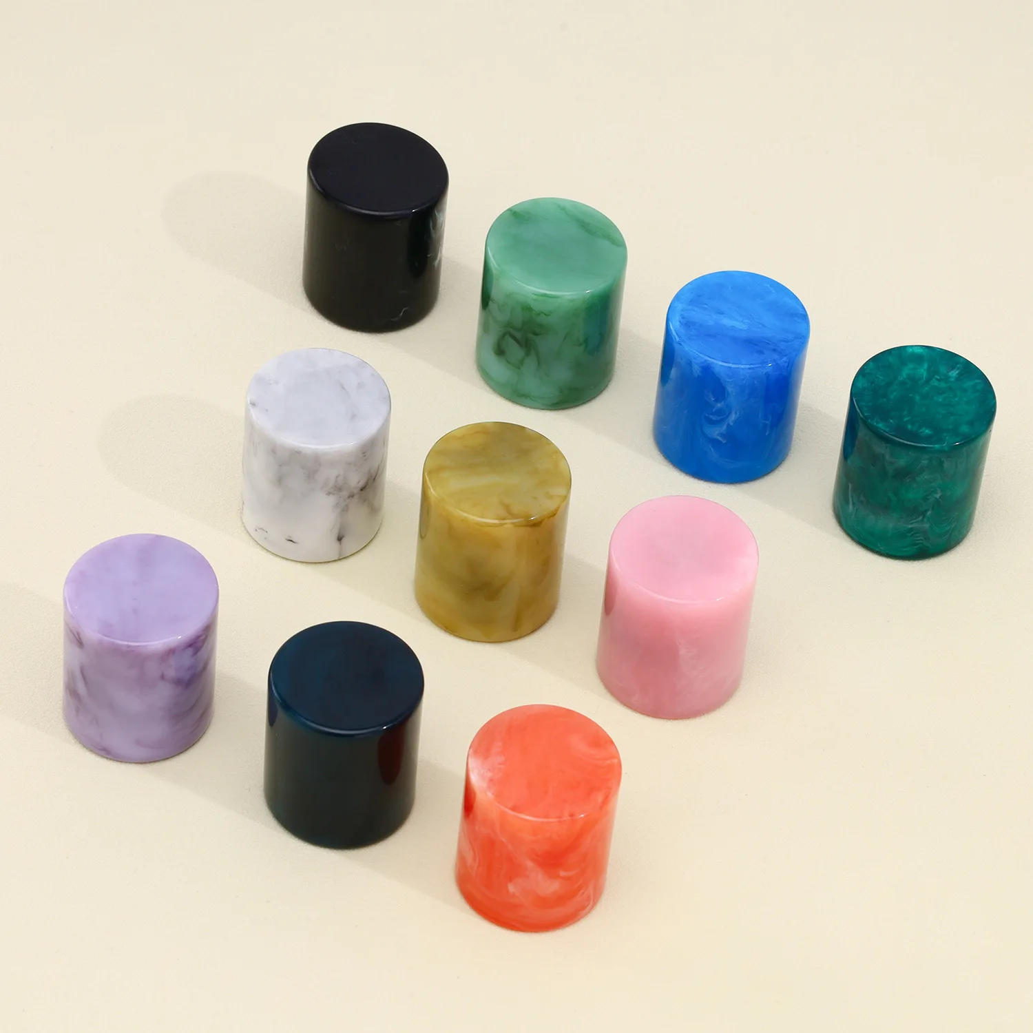 15mm Refillable Bottles Cap, Resin Cover and Spherical 15 Bayonet Cap,cylindrical Color Pattern Plastic Cover Bottle Accessories