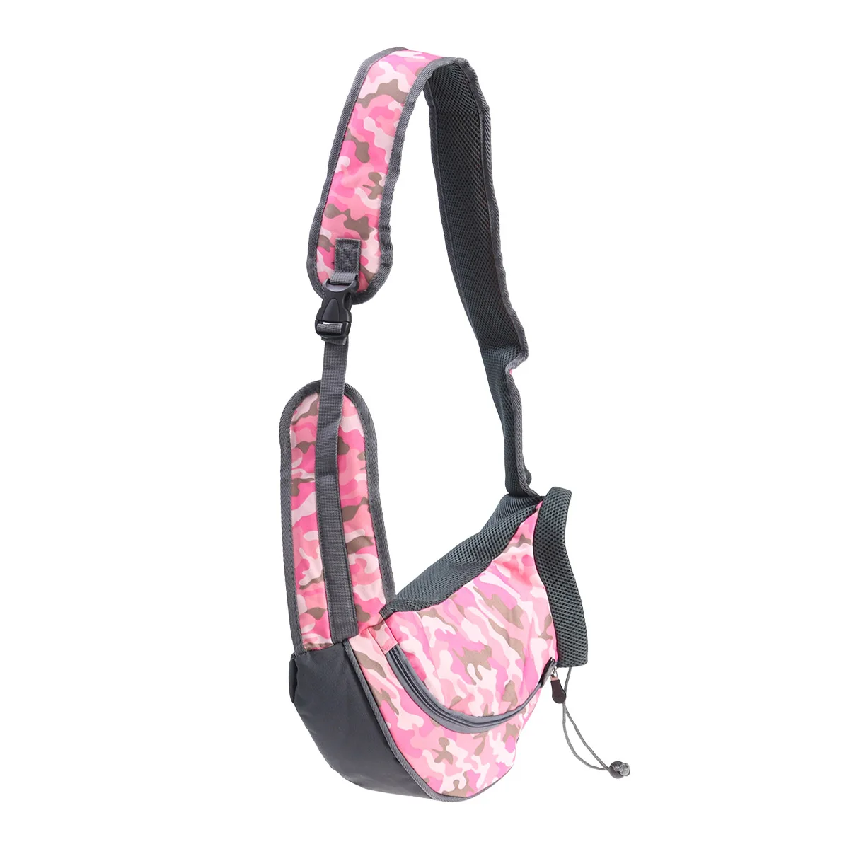 

Small Dog Cat Pet Sling Carrier Bag Safe Comfortable Hands-Free Single Shoulder Travel Carry Tote Handbag - Size S (Pink)