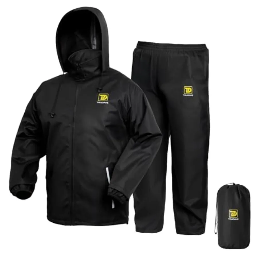 

Trudave Hydrolock Rain SuitRain Gear Waterproof Rain Suits for Men 2 Pieces Breathable and Windproof Rainwear