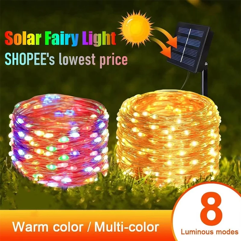 

50/100/200/300LED Solar LED Light Outdoor Festoon Garden Fairy Light String Waterproof Christmas Garland Yard Decoration