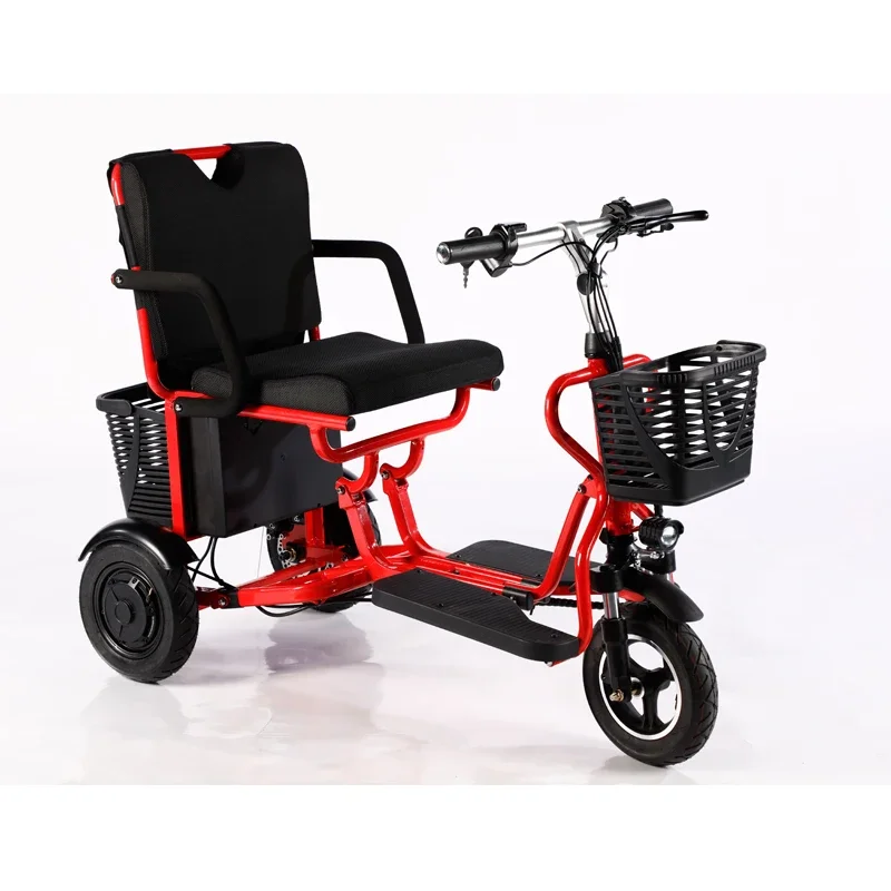 

Small electric tricycle aluminum alloy disc brake folding for transportation, light travel, self-balancing moped