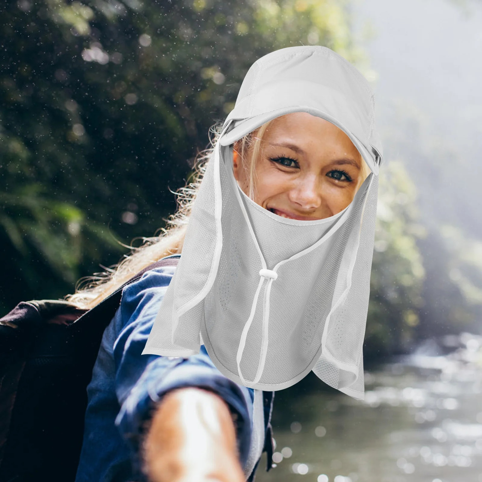 يندبروف البعوض برهان الصيد شال قبعة الأشعة فوق البنفسجية حماية الشمس الظل قبعة للنساء الأنشطة في الهواء الطلق طوي تنفس الشاطئ #6