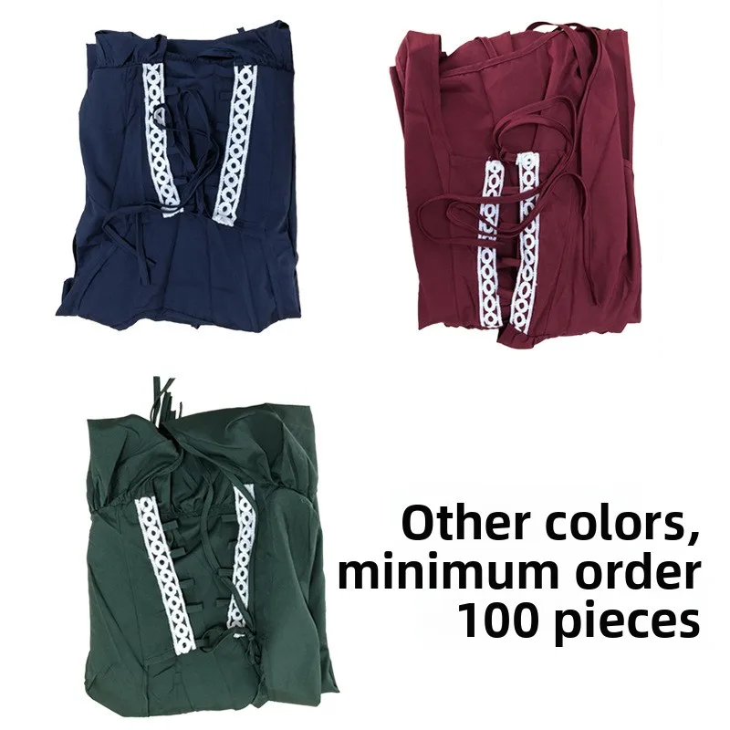 Halloween Costume Western Square Collar Tied Waist Vintage Style Women's Ethnic Stage Clothing Polyester Fabric Spring 2023