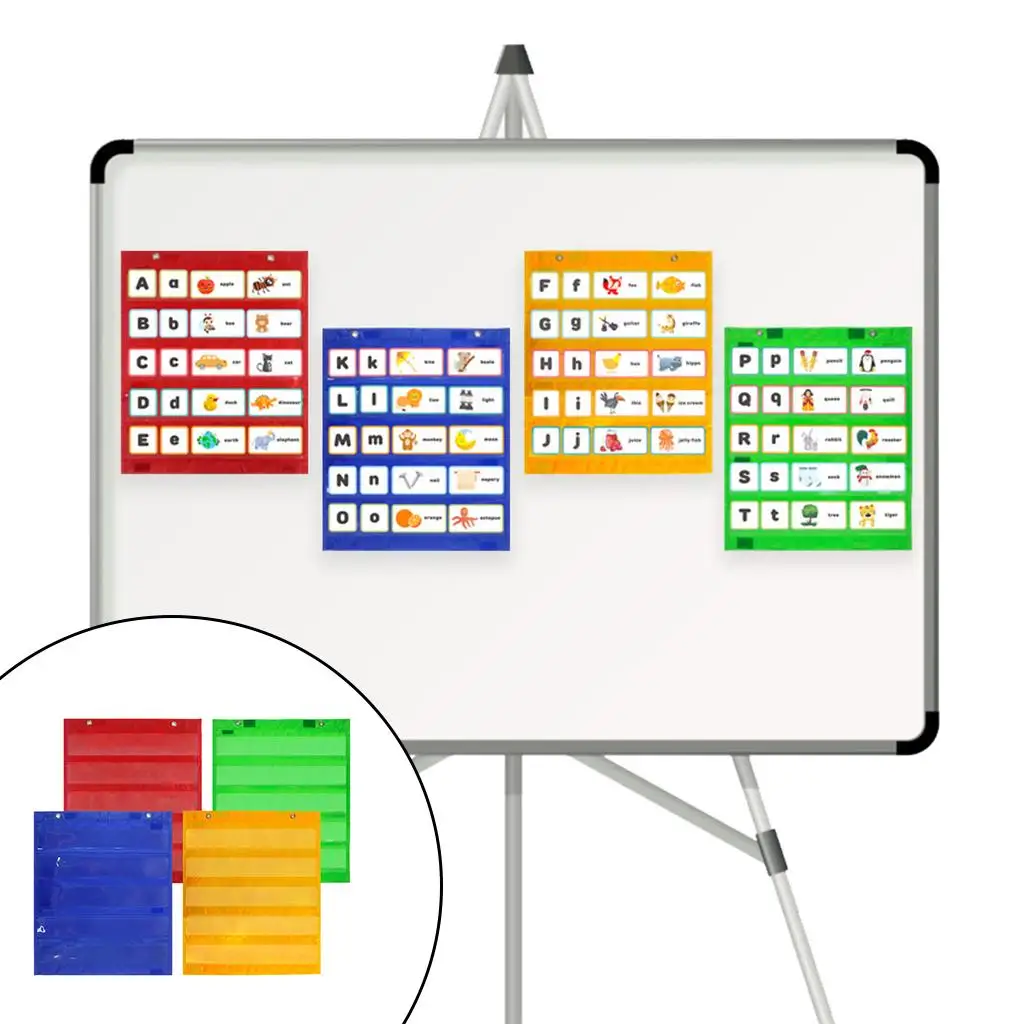 Imagem -03 - Magnetic Pocket Chart Cartões Cartões de Ensino Whiteboard Blackboard Wall ou Frigorífico Hanging Chart