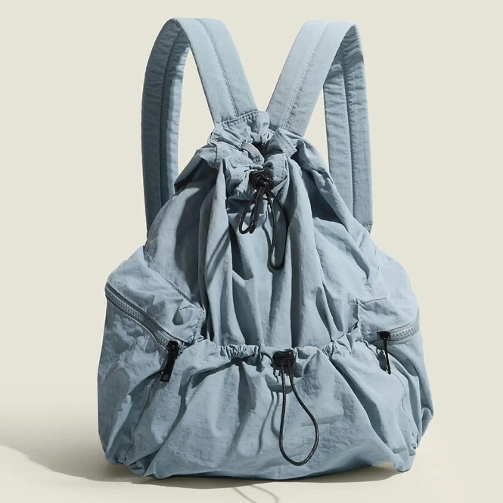 

Drawstring Backpack Nylon Side Pockets Portable Casual Fashion Daypack for Street Outdoor Indoor Birthday Gift Party Shopping