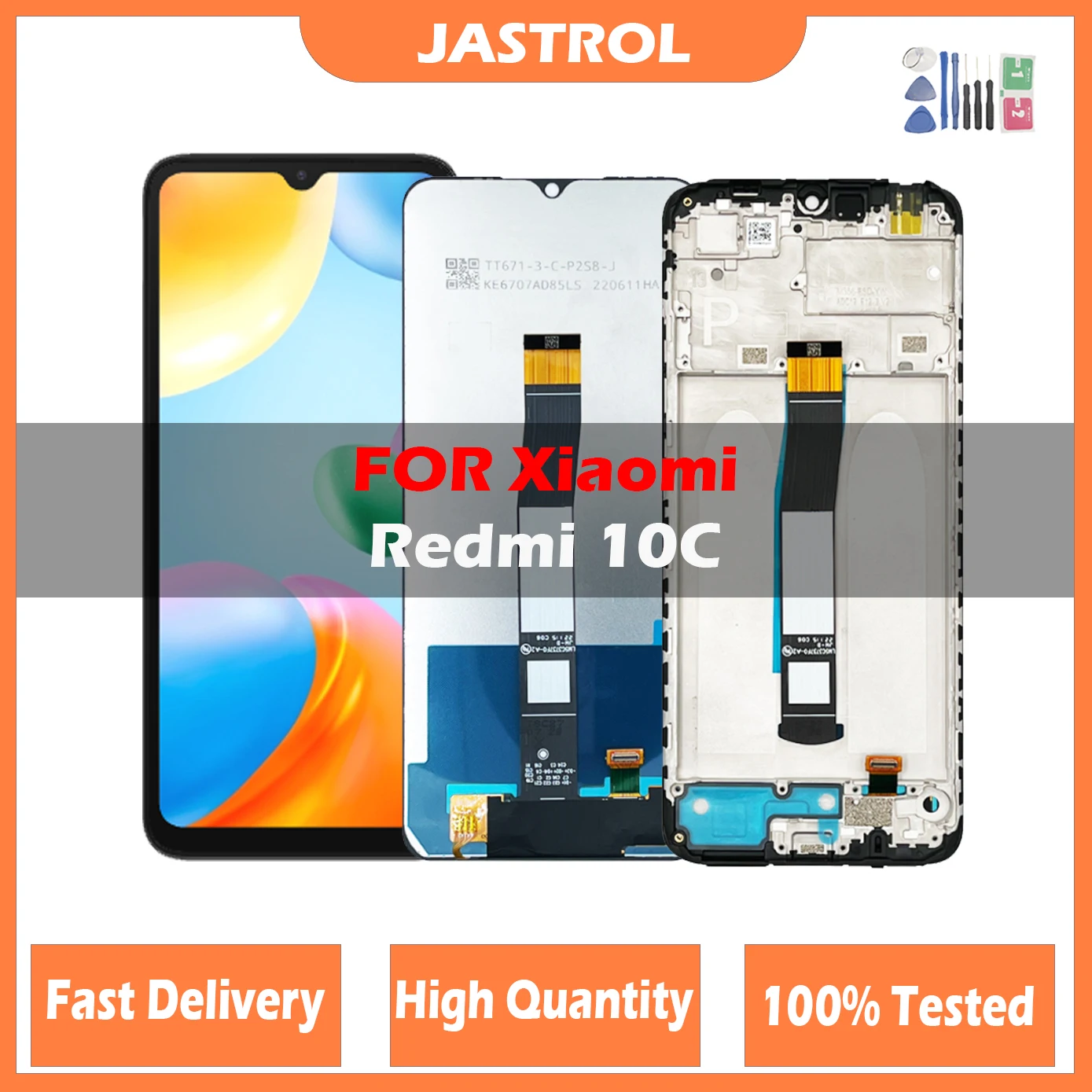 

ЖК-дисплей для Xiaomi Redmi 10c, сенсорный экран с дигитайзером в сборе для Redmi 10c, 220333QBI, 220333QAG, Замена ЖК-дисплея, оригинал