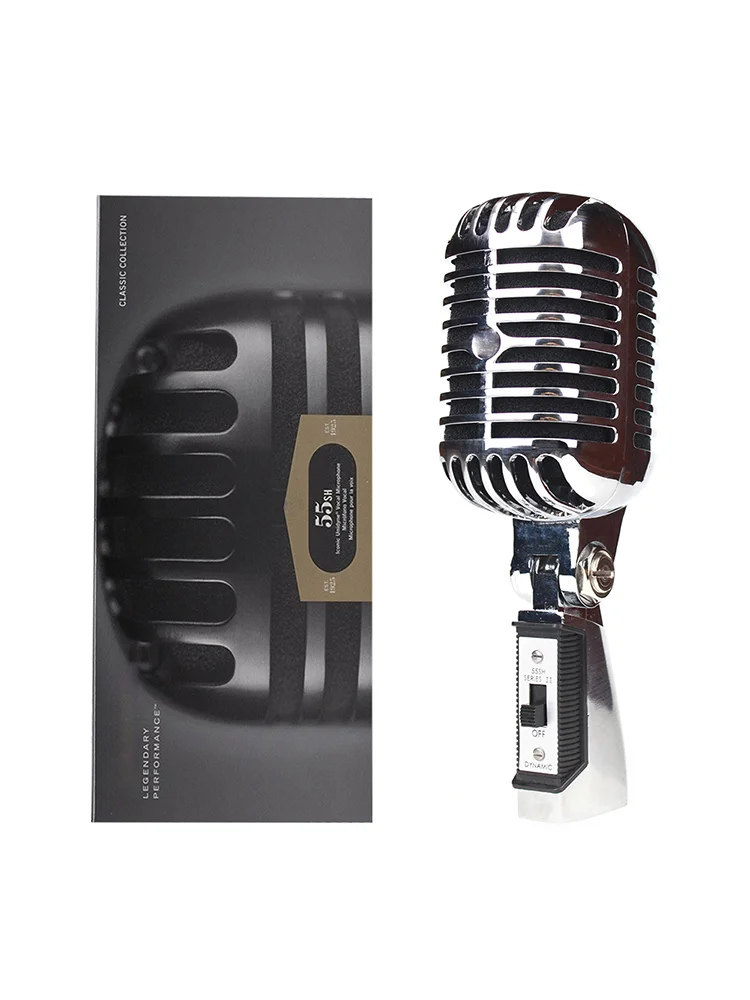 55SH SERIES II ميكروفون معدني عتيق محاكاة كلاسيكي ديناميكي صوتي ميكروفون سلكي لتسجيل الكاريوكي #6