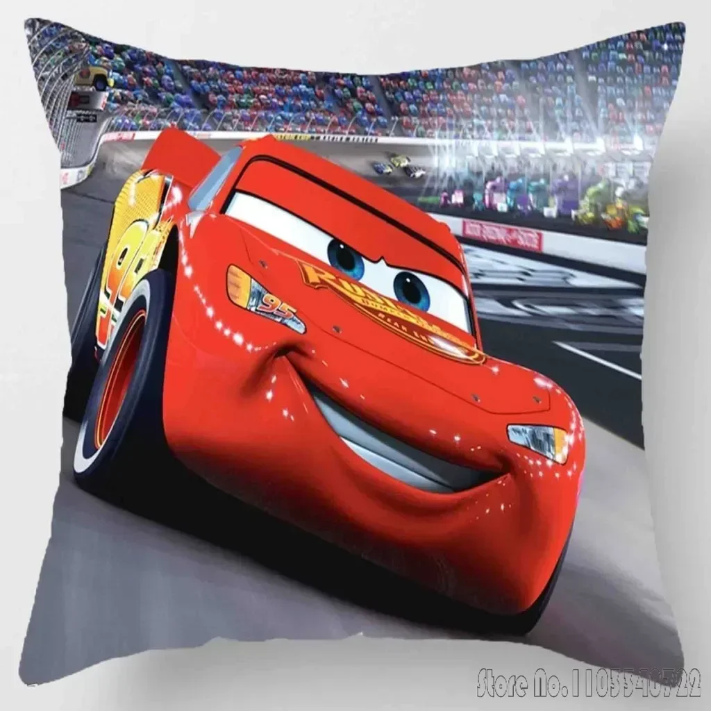 Disney McQueen 95 Cars Pillow Case Shams for Kid's Anime Cushion Cover Sofa Car Home Decor 45x45cm Kids Gift