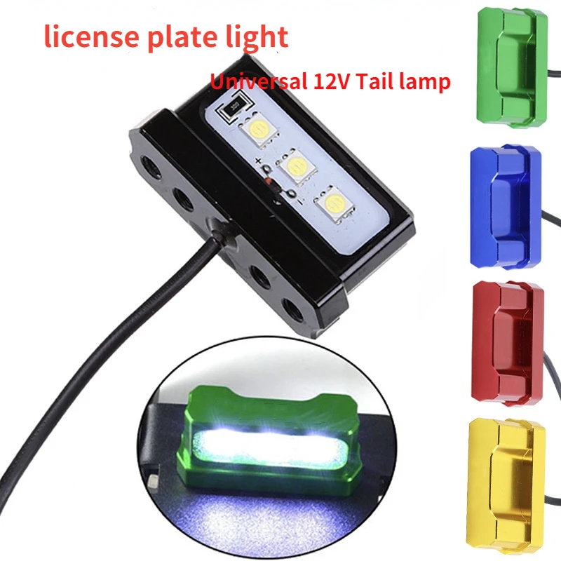 CNC License Plate Lights LED For APRILIA KTM HONDA DUCAT TRIUMPH Universal 12V Tail Rear Lamp Luz Matricula Moto Luces Traseras