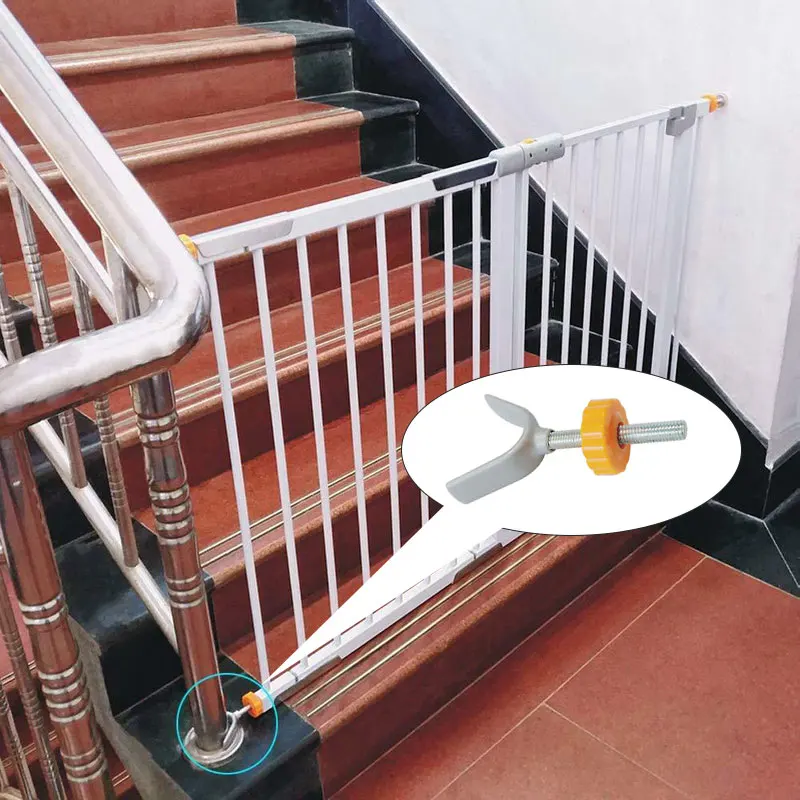 Safety Sturdy Gate Bar Install Household Secure Accessory Steel Core Y Shaped Screw Bolt Nut Staircase Fence Fix Pets Baby