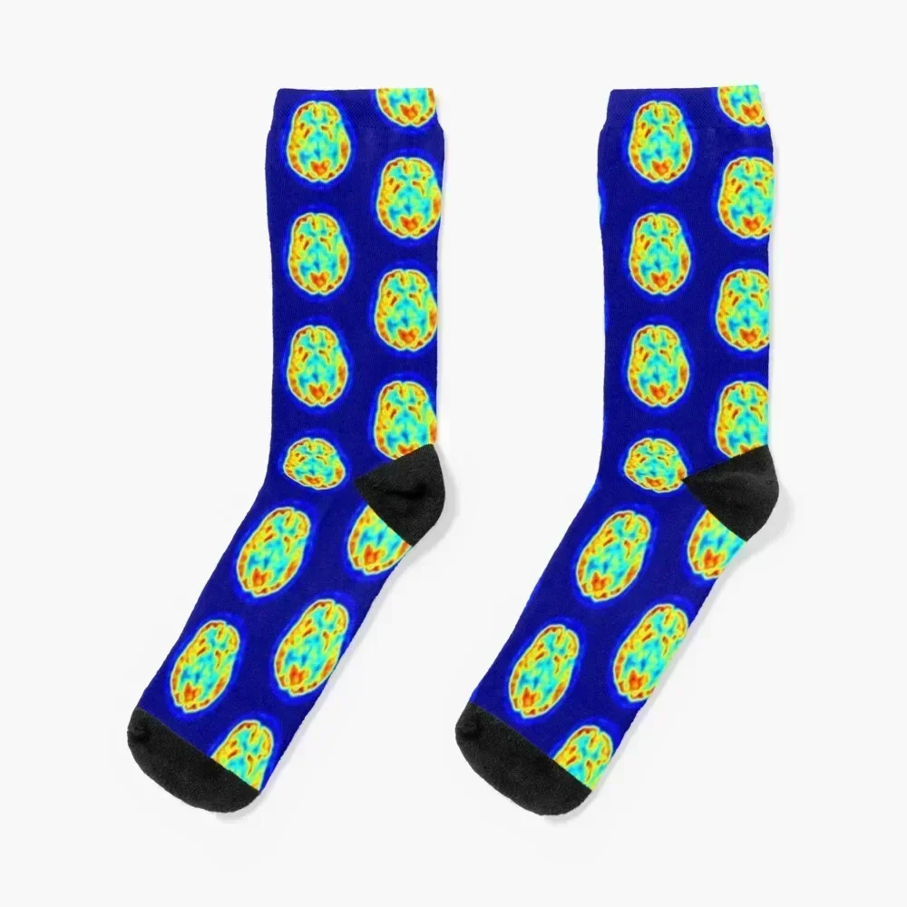 

Brain PET Scan, transaxial slice of the brain Socks man anime gym funny gifts Male Socks Women's