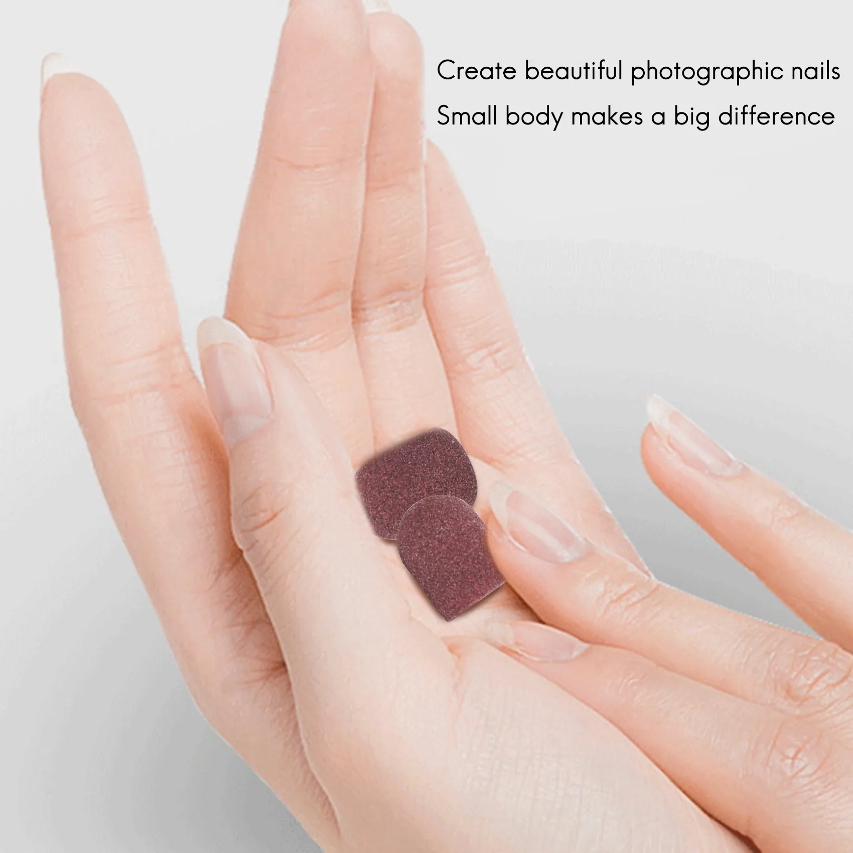 

HOT-50Pcs Sanding Bands Block Caps Without Grip 80 120 180 13X19mm Sanding Cap Manicure Pedicure Electric Nail Drill