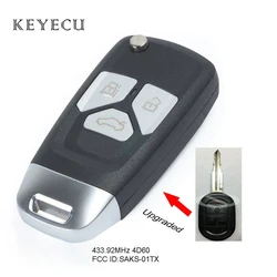 Keyecu Aggiornato Fob Chiave A Distanza 433.92MHz 4D60 Chip per Chevrolet Optra Lacetti FCC ID: SAKS-01TX