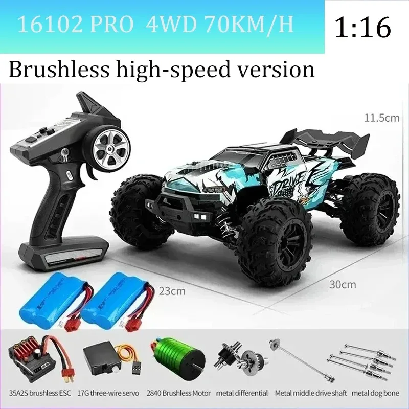 SCY16101 16102 16103 PRO 4WD 1:16 coche teledirigido sin escobillas 70 km/H 4x4 coche teledirigido flotante de alta velocidad juguete para regalo