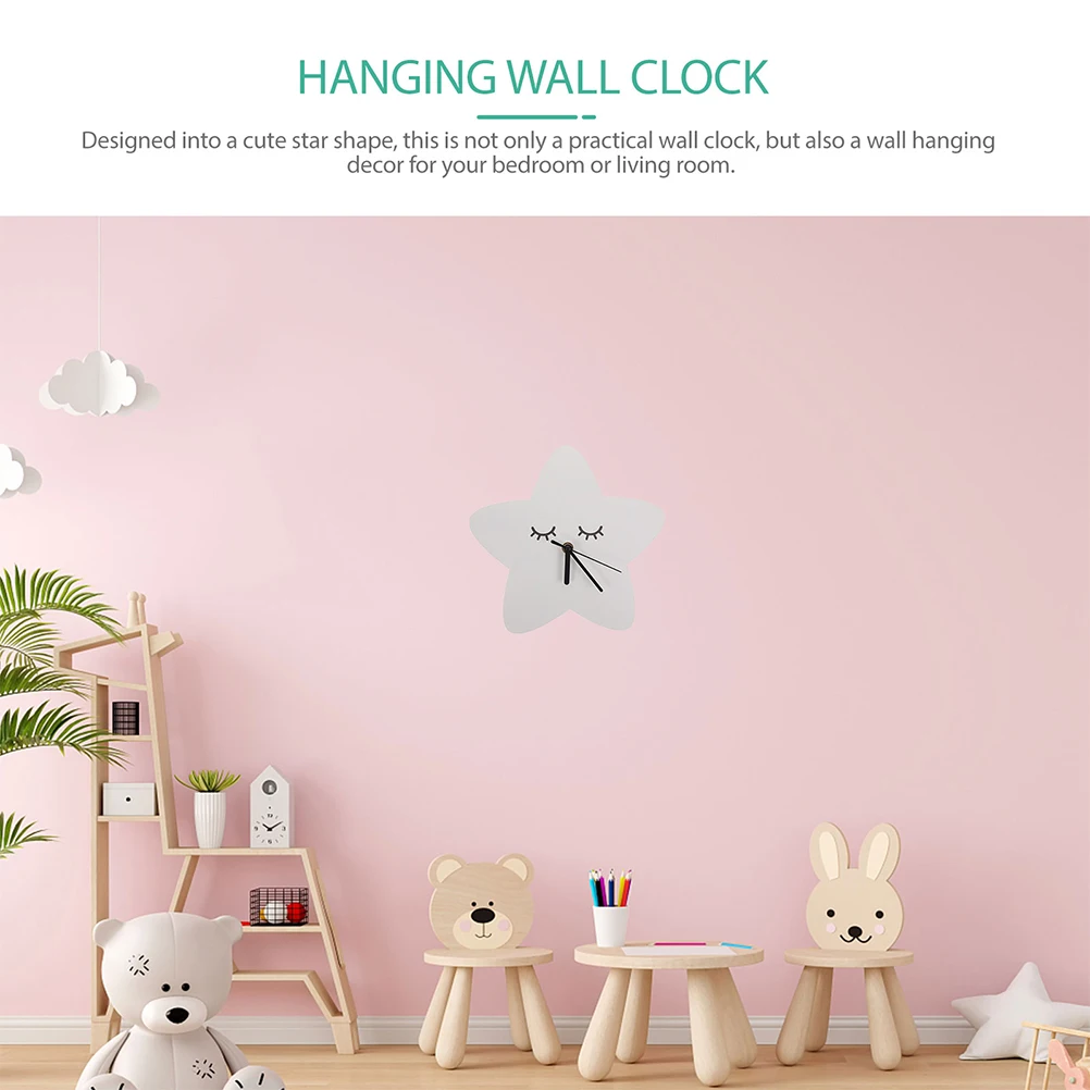 

2Pcs Silent NonTicking Wall Clocks Nordic Style Kids Room Decor Clocks For Living Room