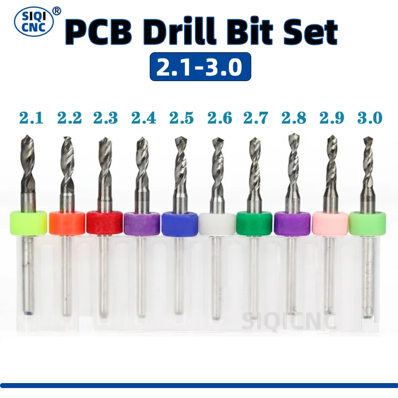 2.1-3mm Carbide Micro Drill Bits Mini Drill Bit Set Print Circuit Board Import High Quality Hard Alloy PCB Drill Bit step drill